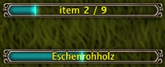 <p>The progress bar gives an indication of how many items are left to be crafted and the overall progress.</p>
