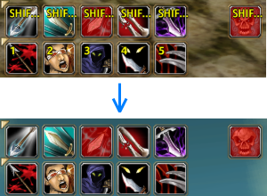 <p>Shows the difference between having and not having the hotkey option turned on
</p>