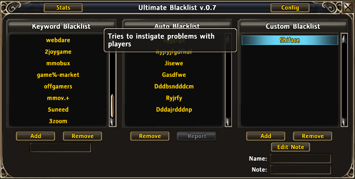 Ultimate Blacklist 0.7 Custom