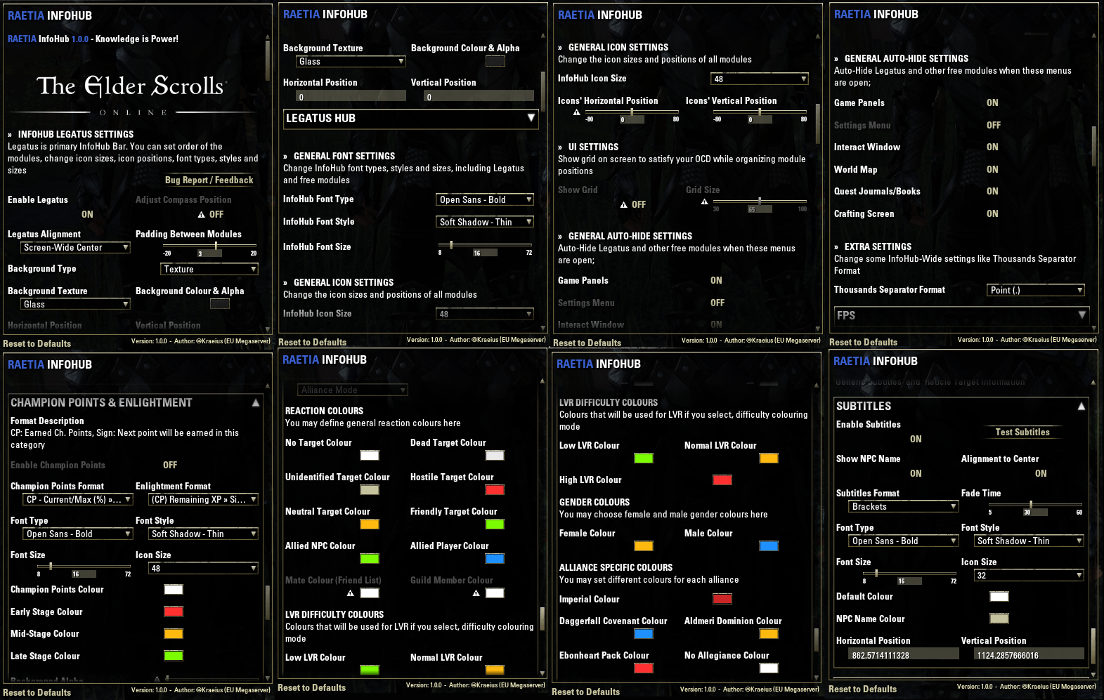 Addon Settings