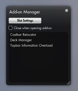 Add-on Manager window