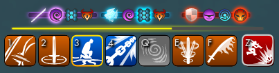 Attached to ability bar