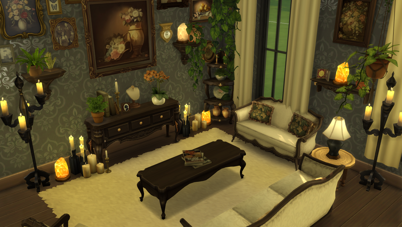 Alphas Maxis Realistic Vintage Plant lovers Living room -Living Room ...