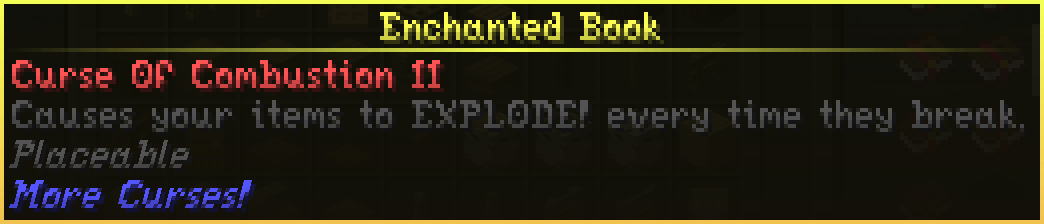 Curse Of Combustion II with Enchantment Descriptions