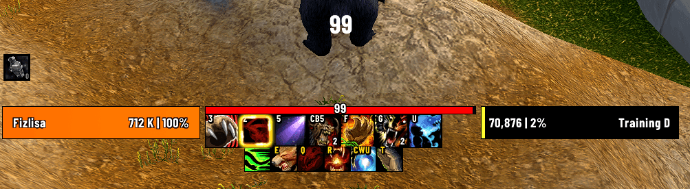 Rage counter (#99). Rest of the UI is Quazii UI for WoW Midnight, https://quazii.com