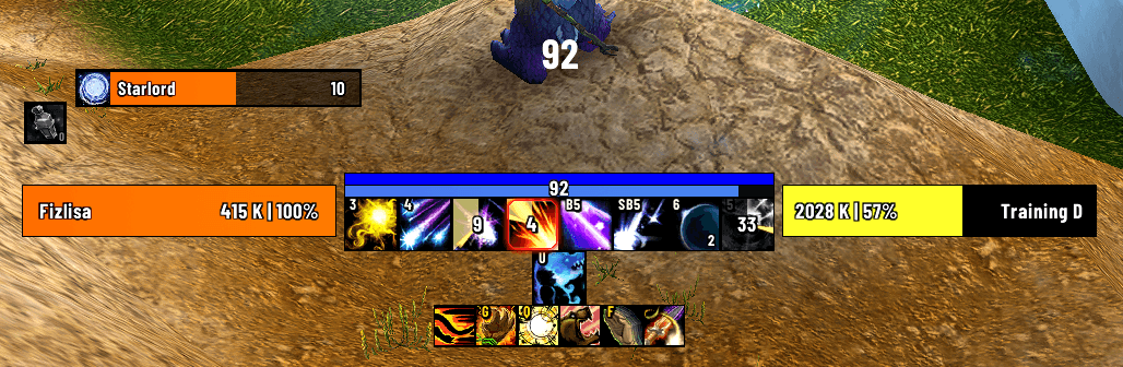 Astral Power counter (#92). Rest of the UI is Quazii UI for WoW Midnight, https://quazii.com