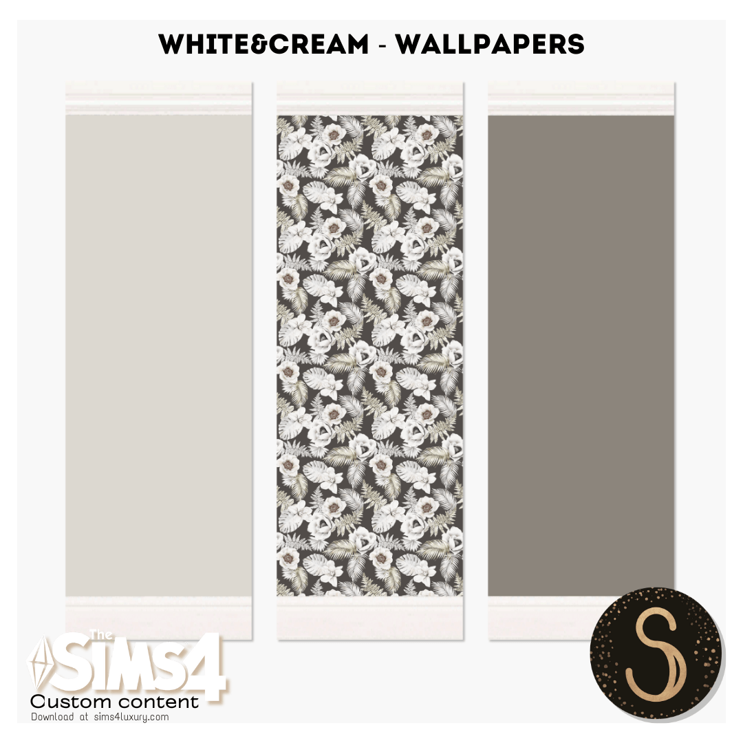 Sims4Luxury - White & Cream - Wallpapers
