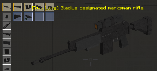 7mm Long Gladius pattern DMR has a built-in recoil negation system and many possible attachment slots