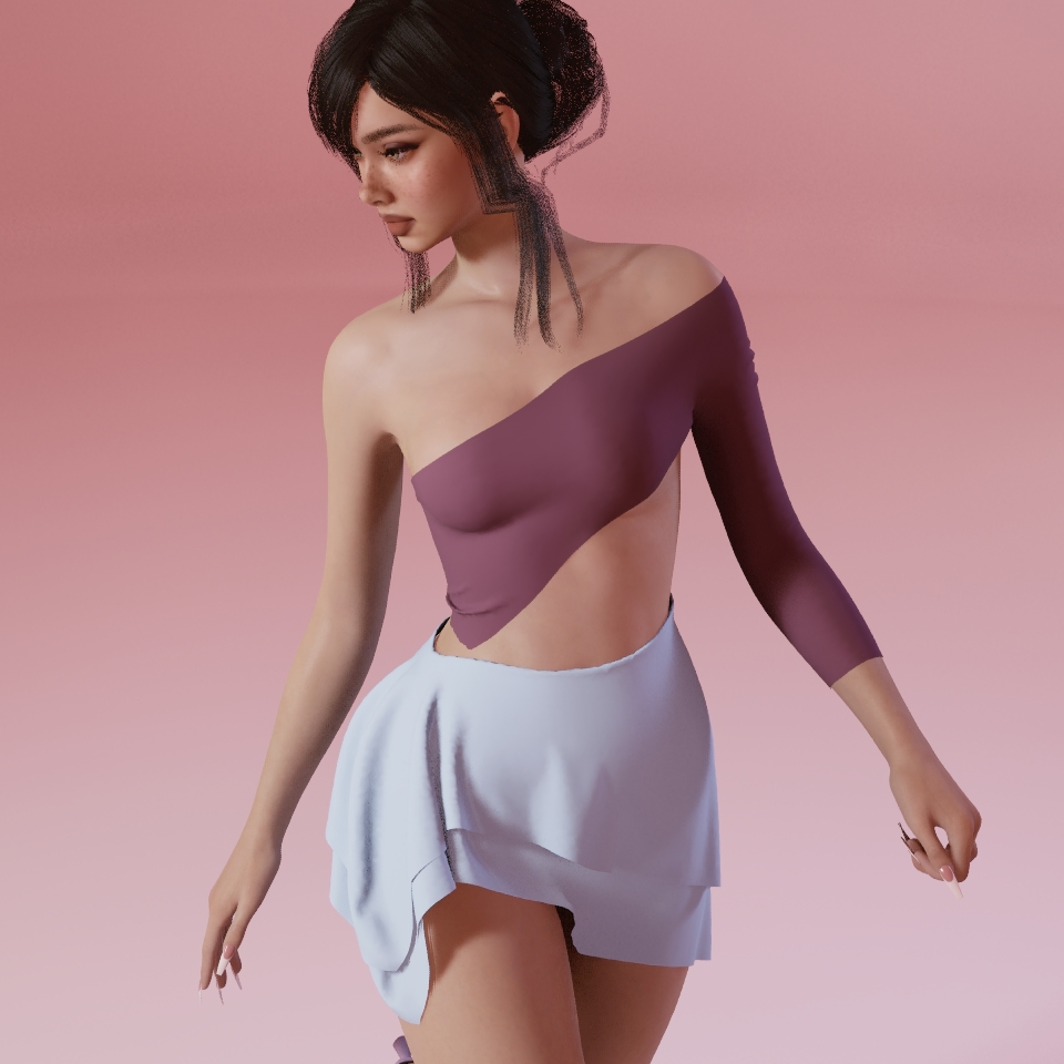 Asymmetrical Crop-Top