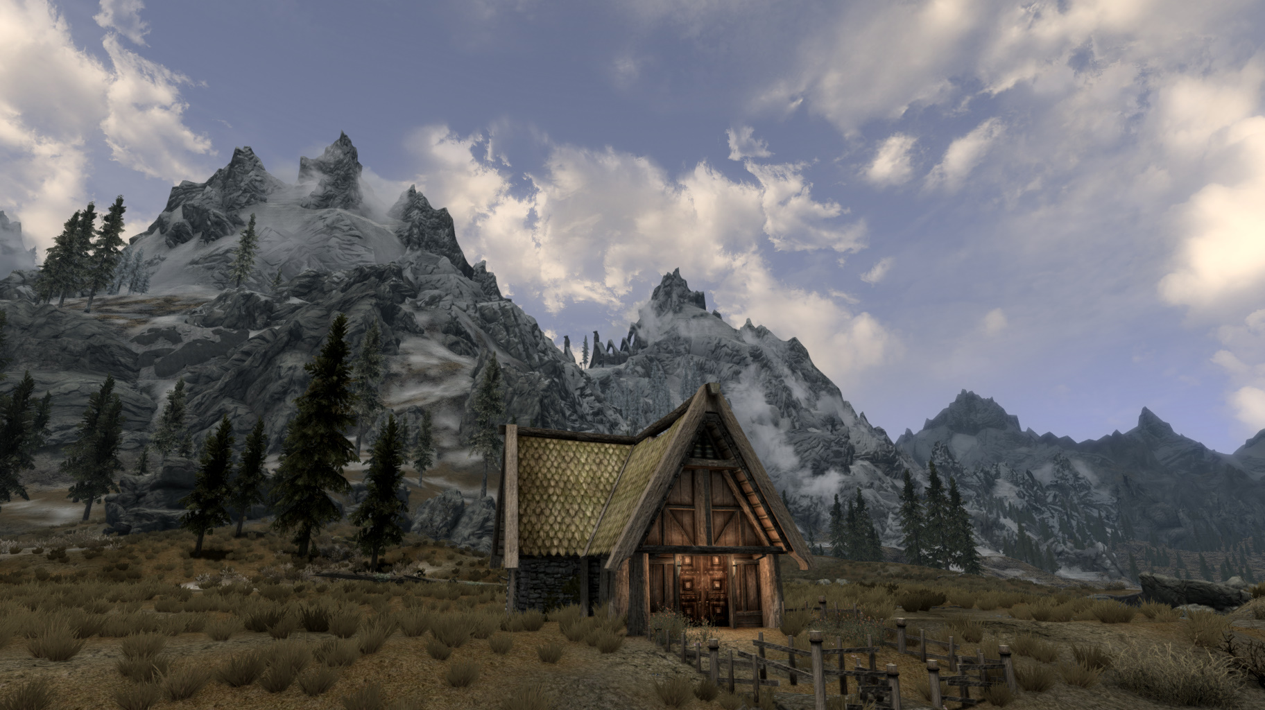 <p>This is the front of the house, as you can see it looks pretty basic on the outside but is bigger on the inside.</p>