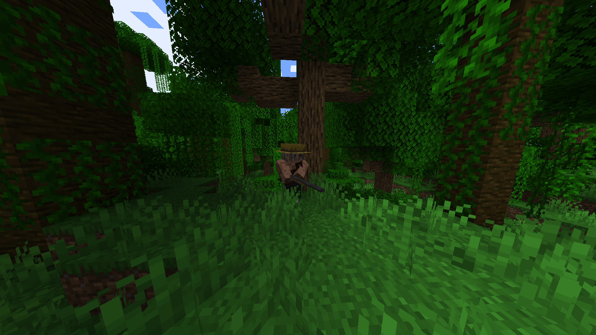 Thumbnail Sweeping jungles with a shotgun and a hay hat