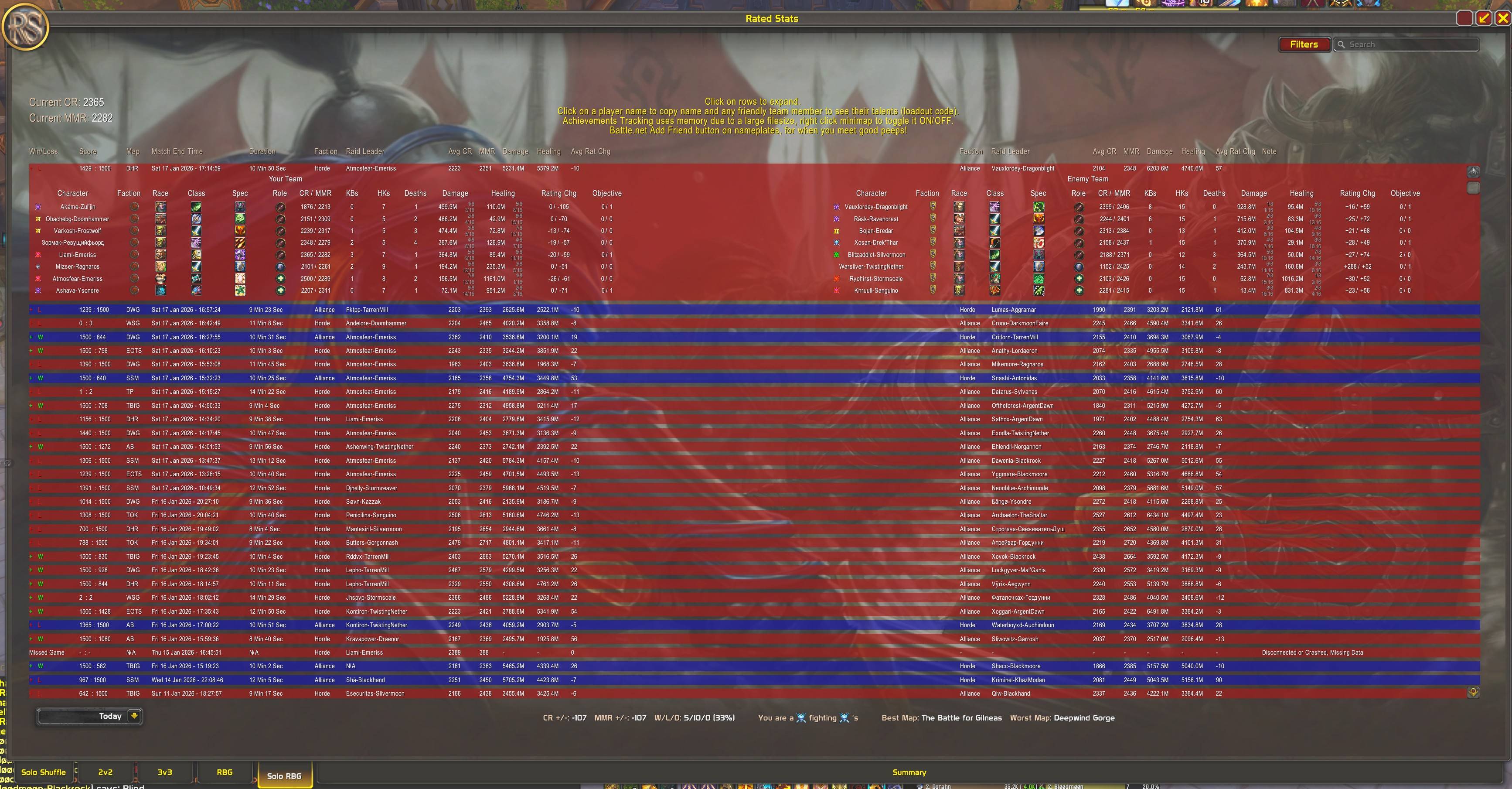 RBGB/SoloRBG Display both teams and player stats when expanded