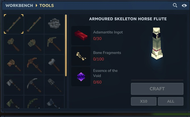 Flauta de caballo esquelético