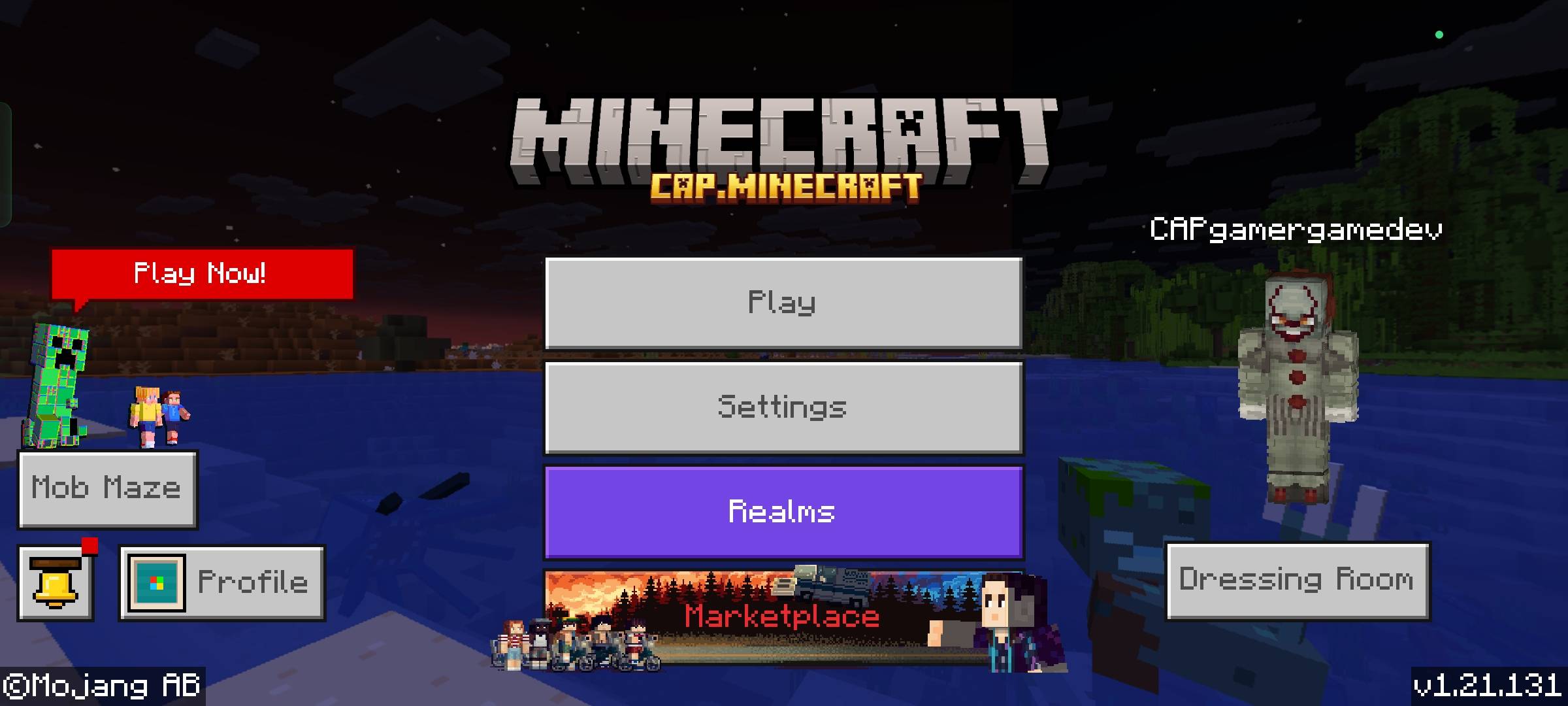 Minecraft menu with the resource pack