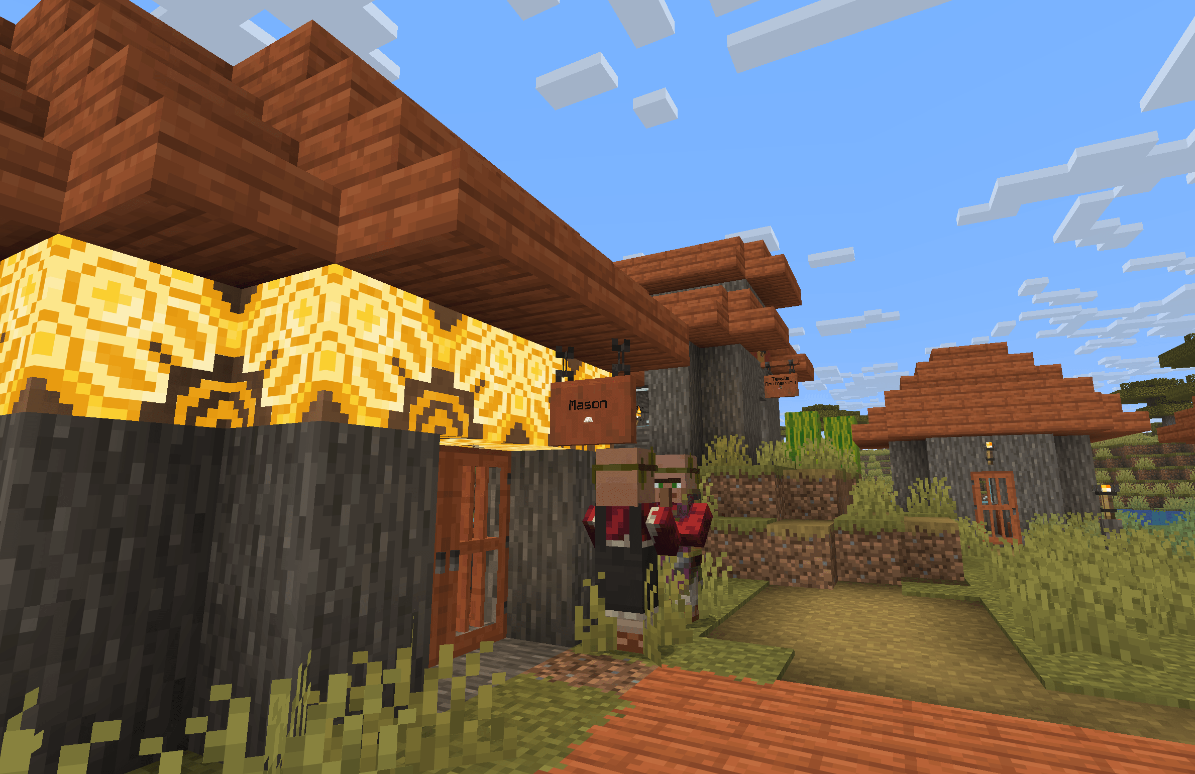 Thumbnail Vanilla shops even have new signs to properly advertise their wares.