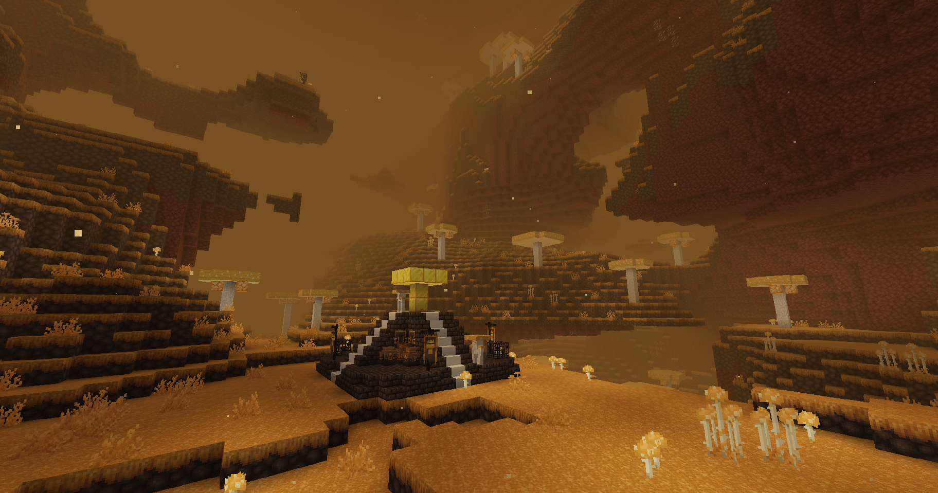 Thumbnail Toxic mushrooms fill this land, housing crazy cultist piglins!