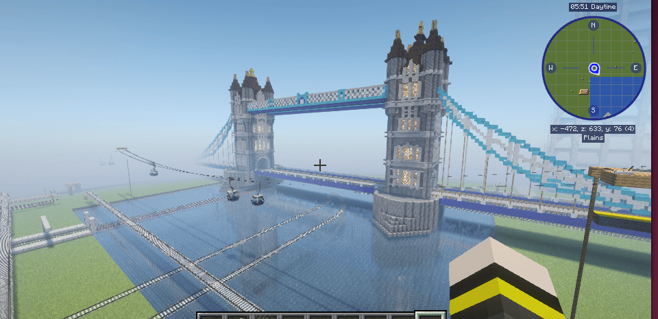 London Bridge With Iris shaders 1.20.4 Fabric