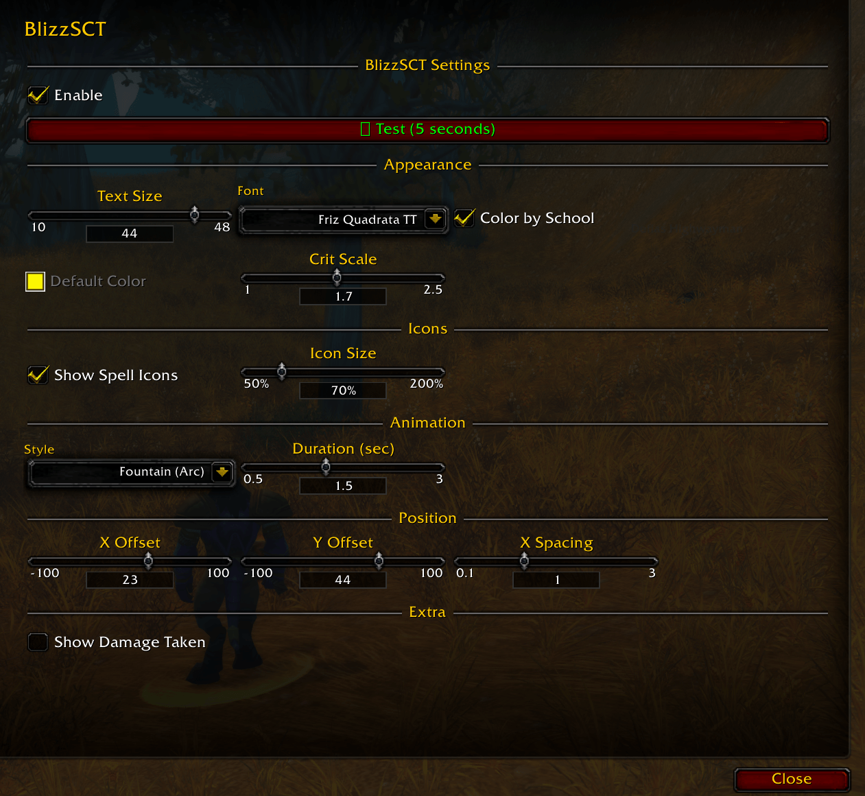 Blizz Scrolling Combat Text - World of Warcraft Addons - CurseForge