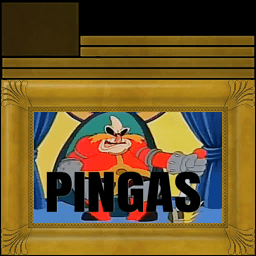 Image o0f a Pingas meme in a gold frame