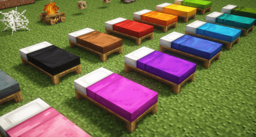 The bed with a normal map