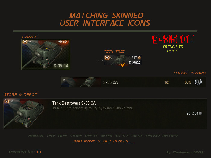 <p>Example of the User Interface Matching Skinned Icon</p>