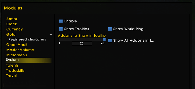 Thumbnail System module (FPS, Latency, ...)