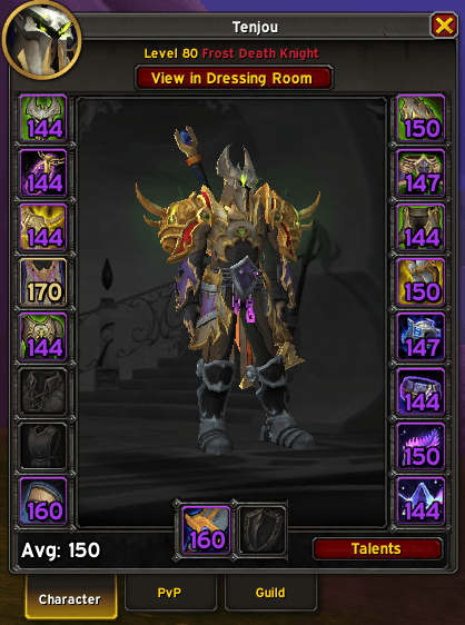 Inspect Frames show ItemLevel per Button and the Average ItemLevel