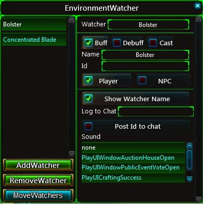 EnvironmentWatcher: OptionWindow