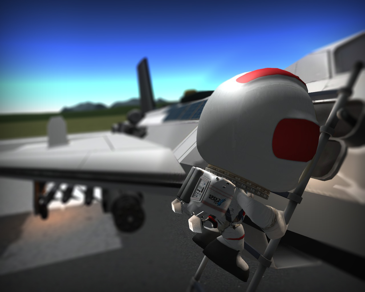 Kerbal Pilot climbing in for Training Flight