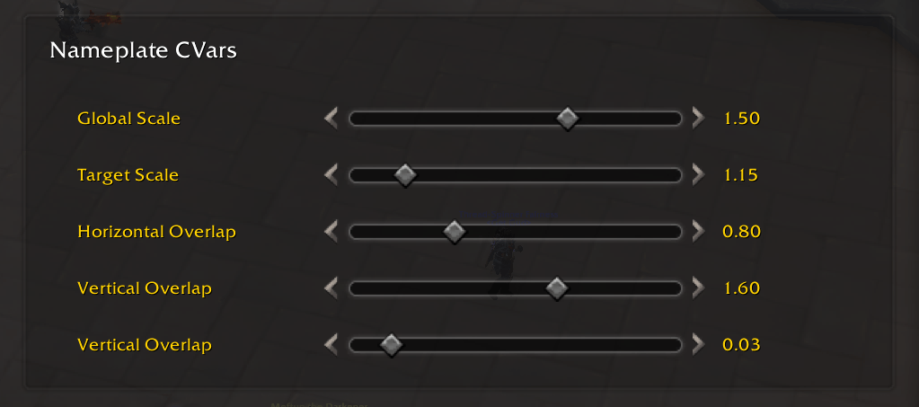 Thumbnail Nameplate CVars Settings