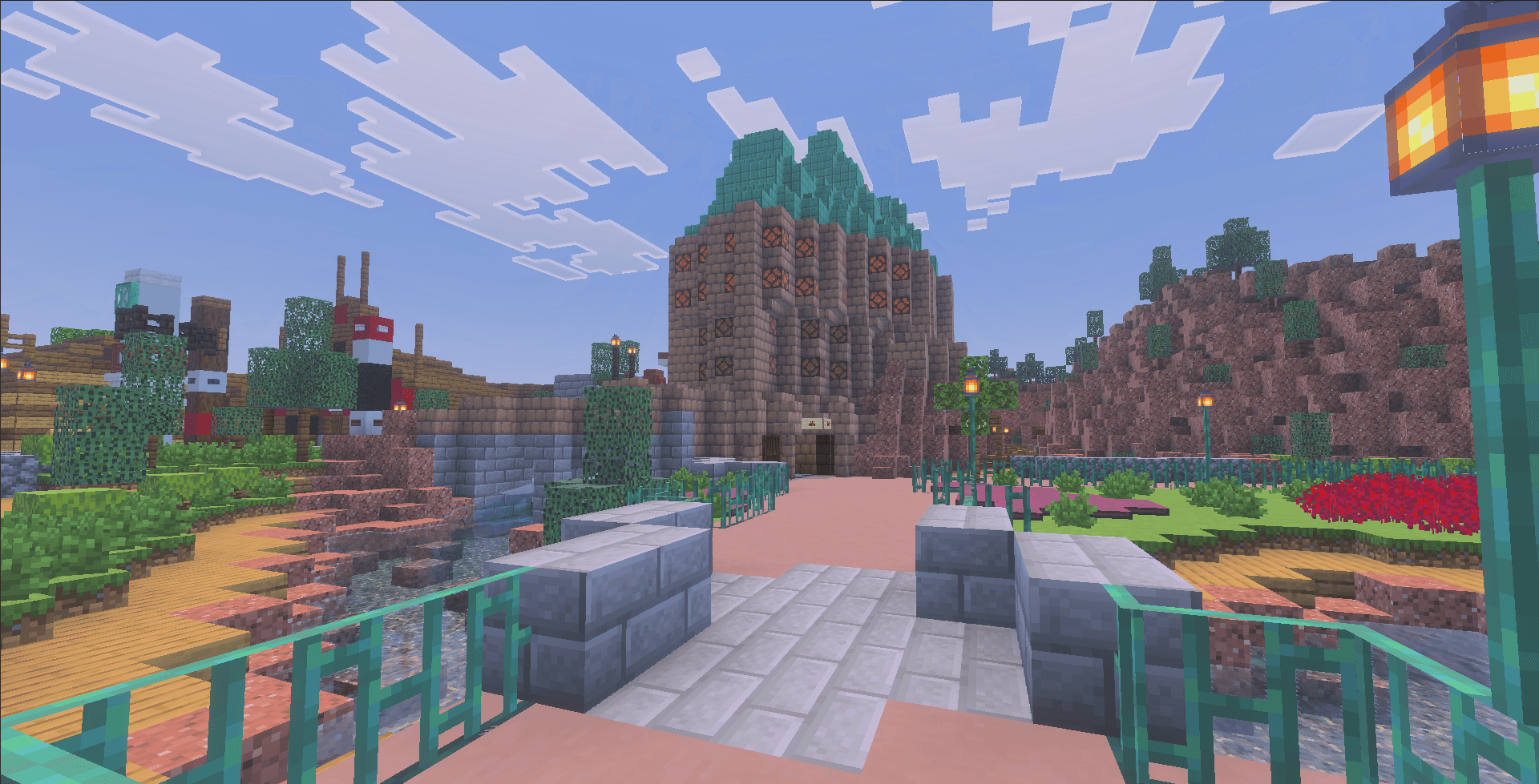 The Canada Pavilion, one of the original nine countries of World Showcase. This is the first completed World Showcase Pavilion of the project