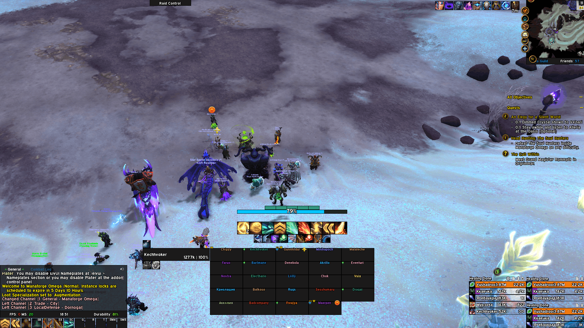 High-Contrast - HealerUI with 30 man Raid