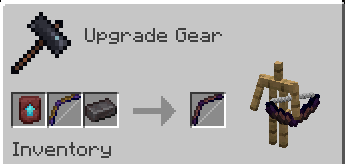 Upgrading a Black Opal Longbow into Netherite Opal Longbow!