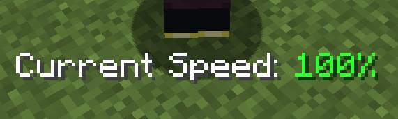 Showcases indicator at max speed