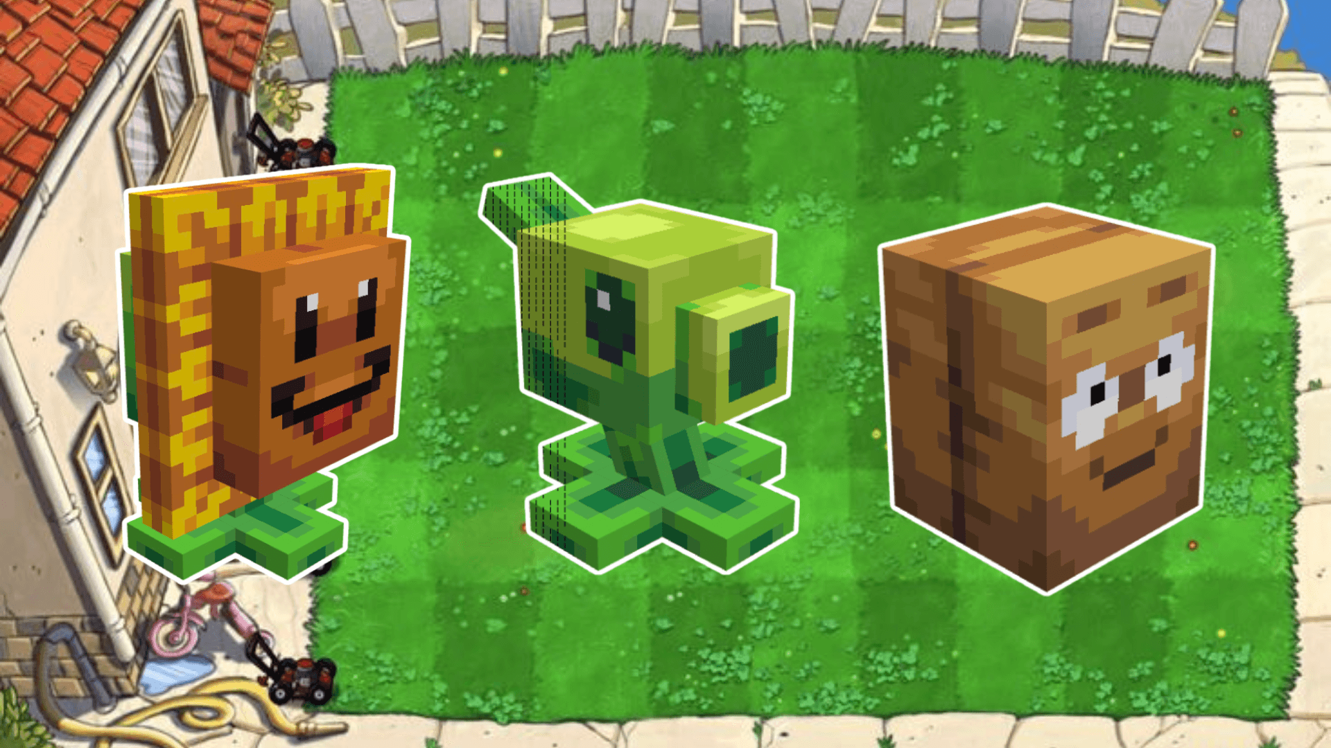 Sunflower, Peashooter and Wall-Nut