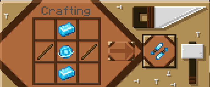 Recipe for the only dagger in the current mod (1.0)
