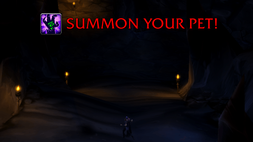 Summon pet warning