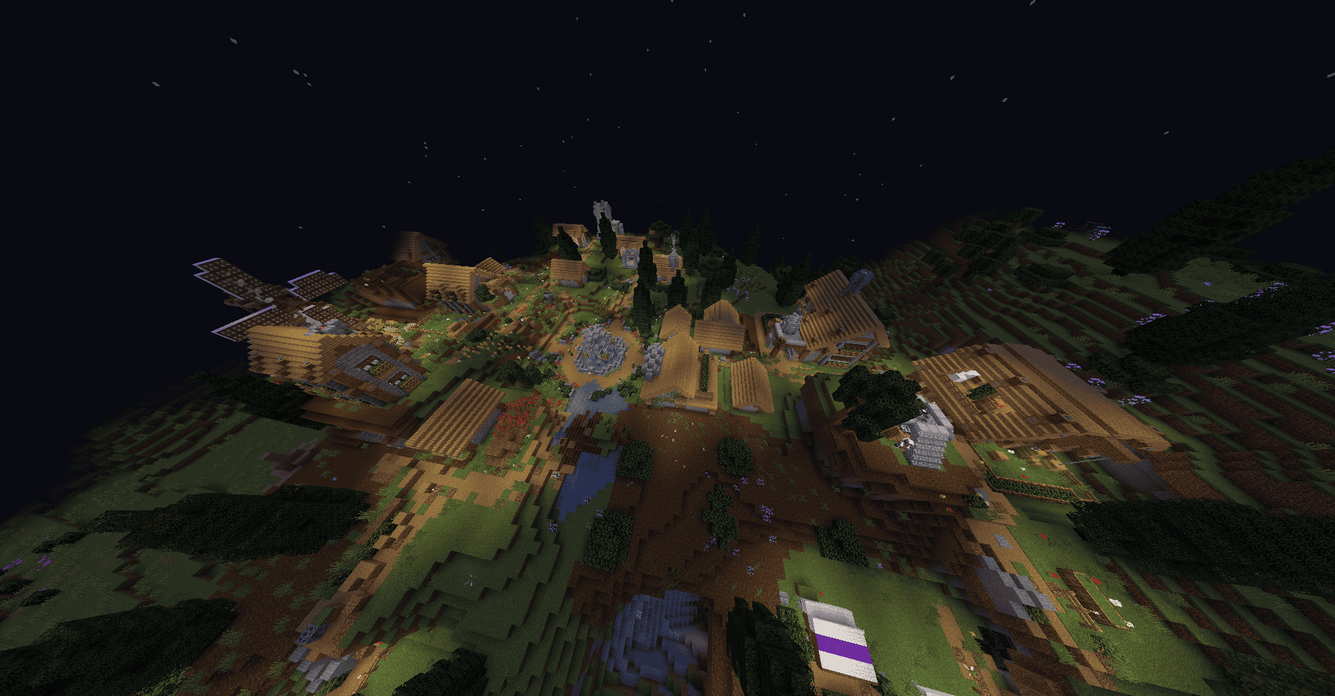 BiomesOP x Terraforged x Better/More Village Worldgen