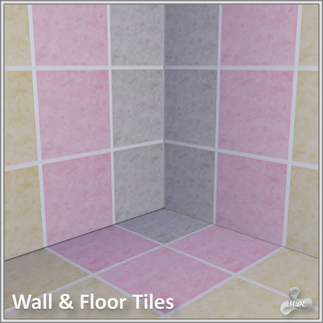 Wide White Joint Floor and Wall Tiles