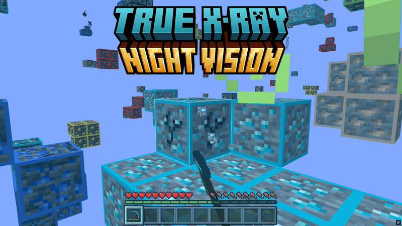 تحميل تيكستشر باك كاشف الخامات والرؤية الليلية لماين كرافت