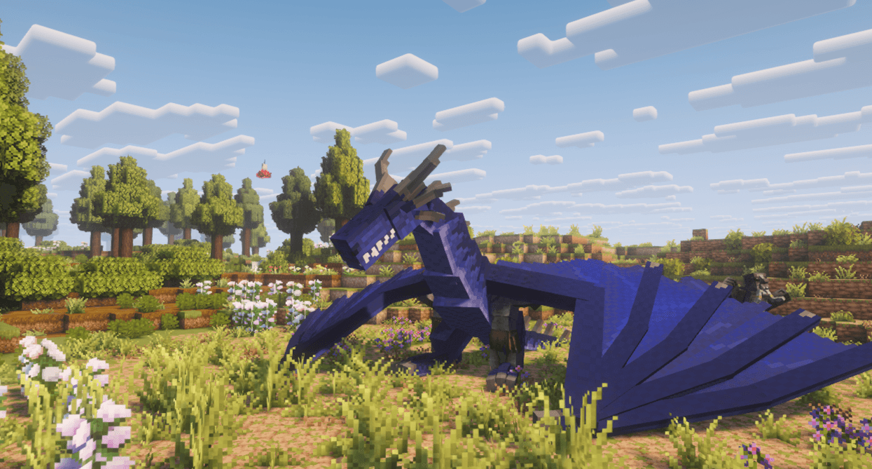 Lightning Dragon Sleeping in a Dry Plains