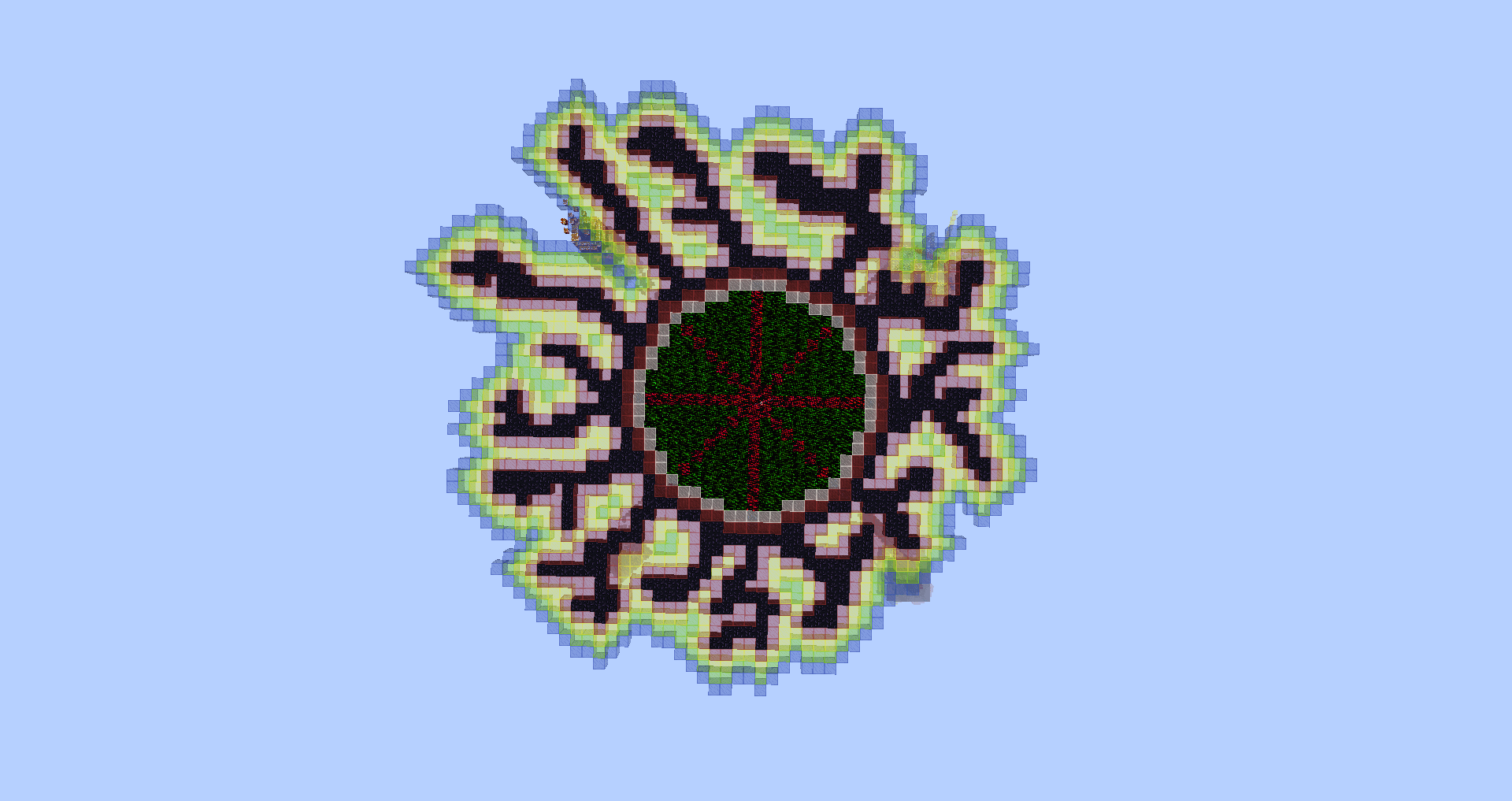 Picture 4: I go up to the Sky and i see this. For all what this is....this is the rift. But the red-green like glitches i never saw.