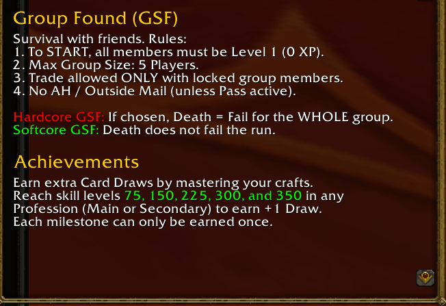 Thumbnail Group Found and Achievement Rules