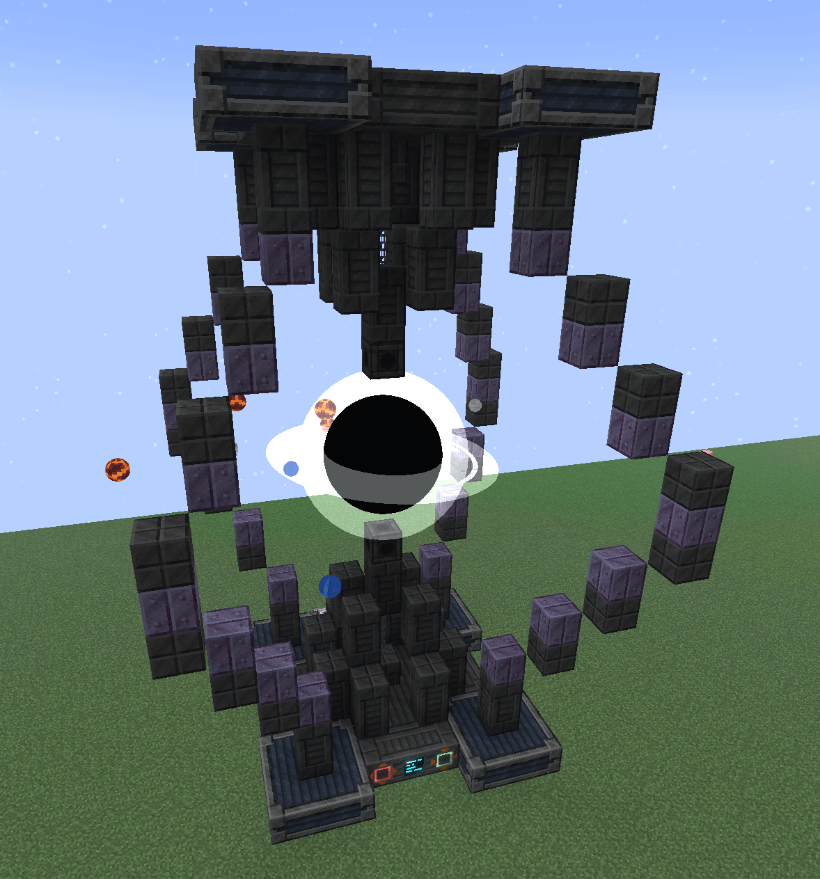 Fornax Universi, with render of a black hole. Also when you craft with it, a rocket comes near the black hole.