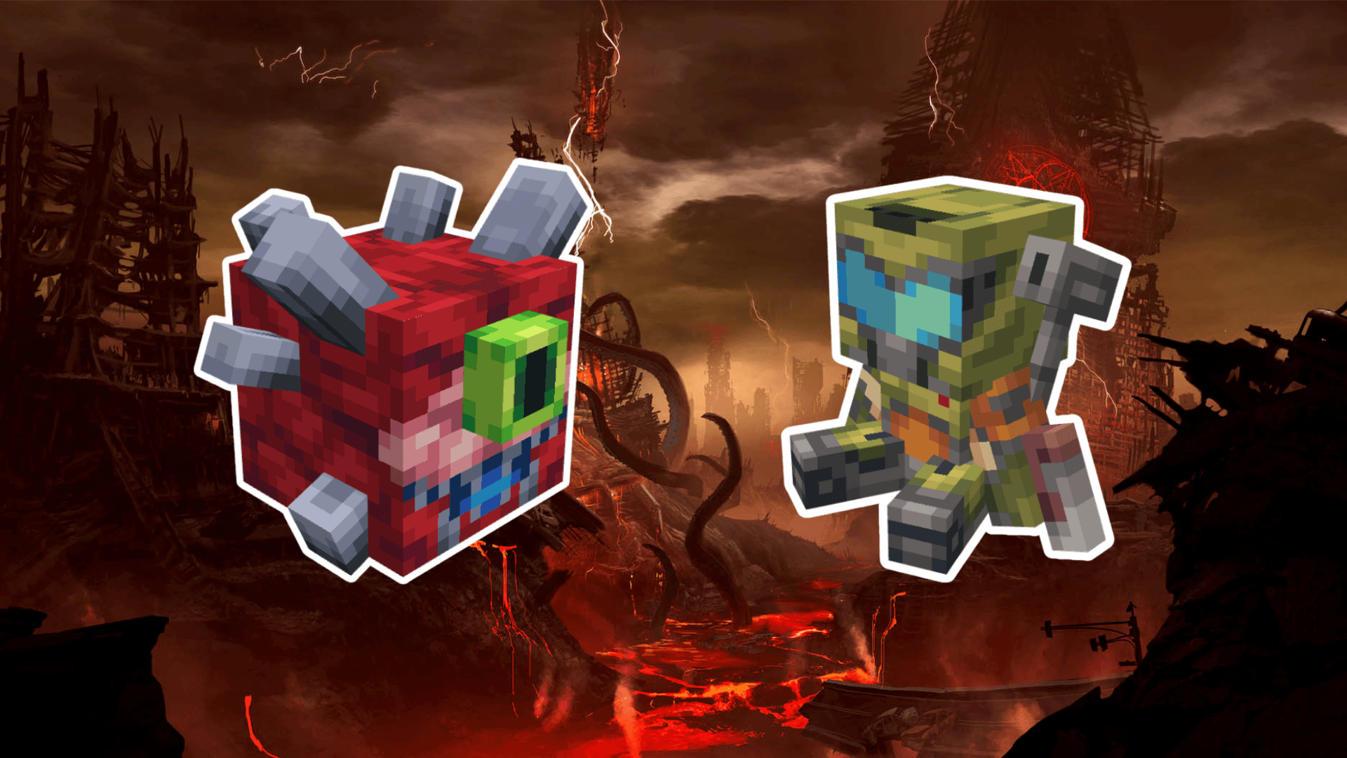 Cacodemon and Doom Slayer