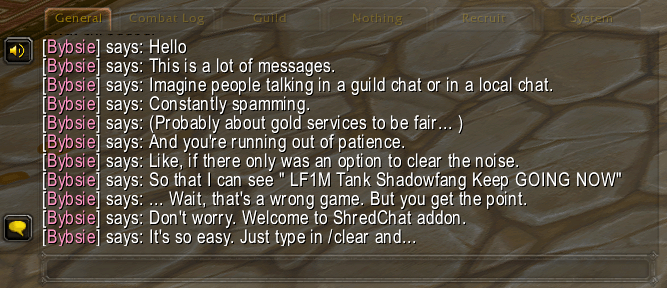 Before clearing the chat.