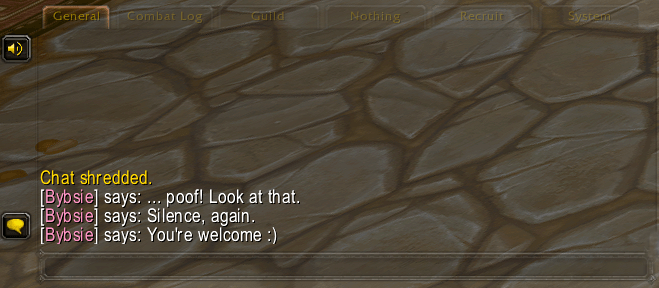 After clearing the chat.