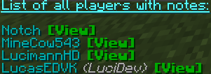 Name changes are also tracked per note.