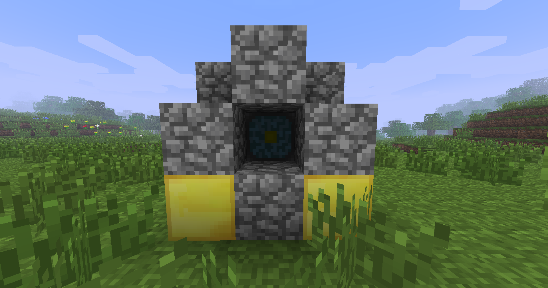 Thumbnail The assembly of a Nether reactor core ready for activation.