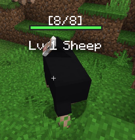 Custom Mob health bar, Level Display, and name.